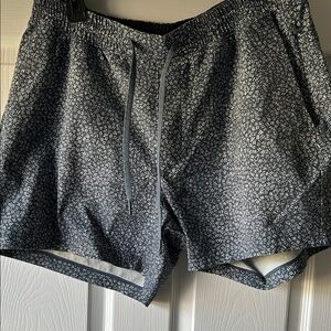 lululemon athletica Blue and White Hybrid Shorts